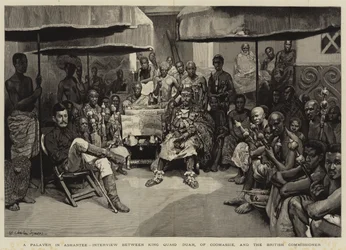 A Palaver in Ashantee, Interview between King Quaco Duah, of Coomassie, and the British Commissioner